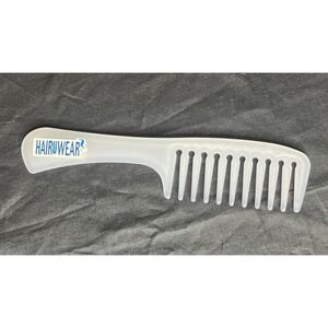 HAIRuWEAR Comb White Wide Tooth Wig Comb -  8.5 x 2